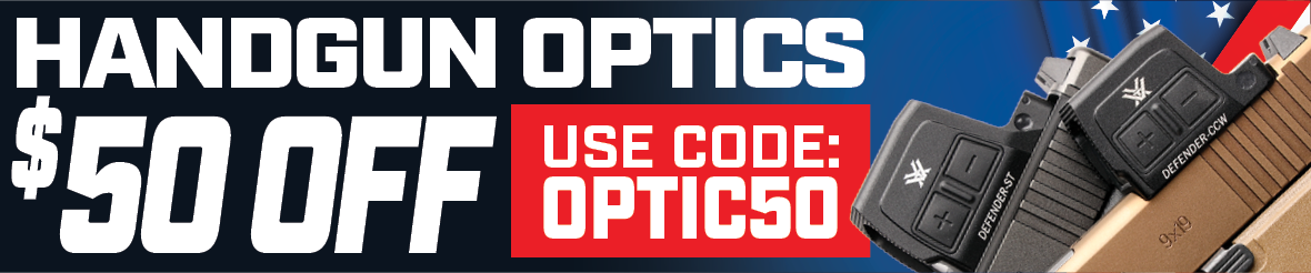 Use Code OPTIC50 for 50 Dollars off an optic.