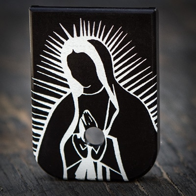 Virgin Mary Engraving Design