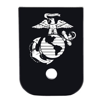 Laser engraved base plate with Marine Corps Logo
