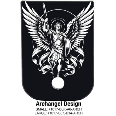 Engraved base plate Archangel design