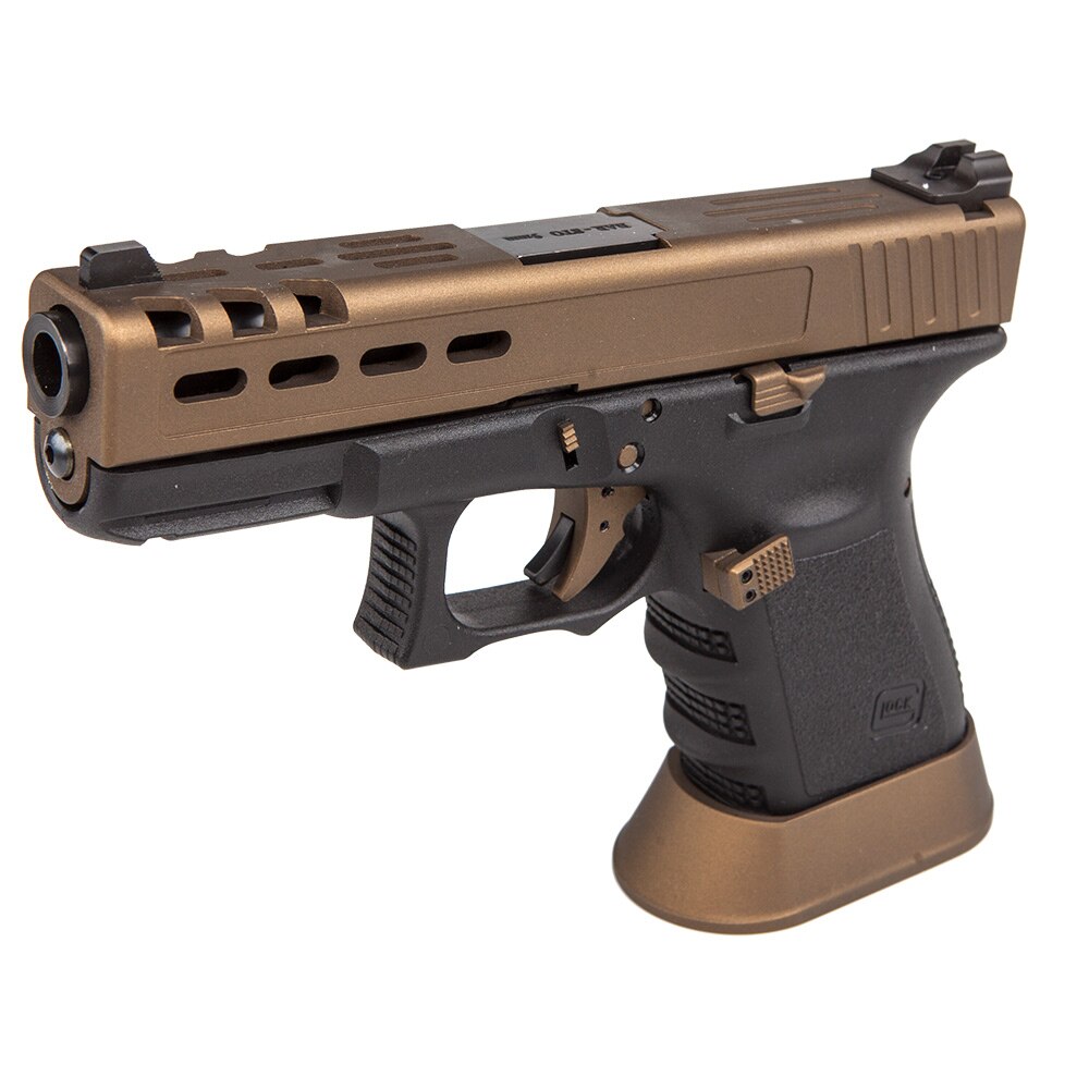 for Glock Gen 4-5 9mm .40 Extended Magazine Release Cerakote Burnt Bronze 