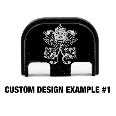 custom engraved slide cover plate, engraving, laser engraving, engraving, custom back plate