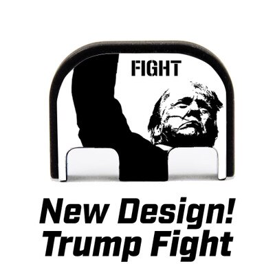Trump Fight design laser engraved slide cover plate