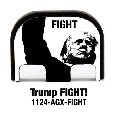Trump Fight design laser engraved slide cover plate