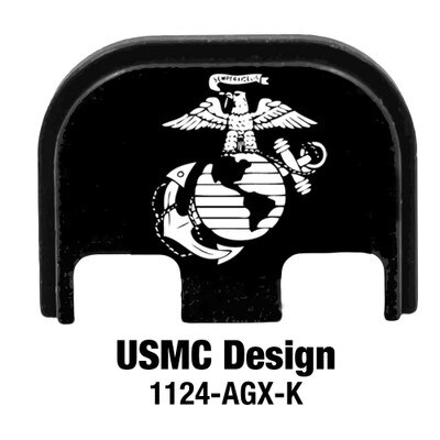 USMC engraved slide cover plate