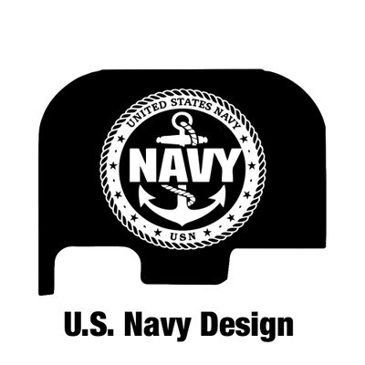 U.S. Navy Design on a Glock 42 back plate engraved by Glockstore