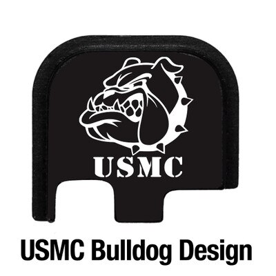 USMC Bulldog engraving design on a G43 back plate