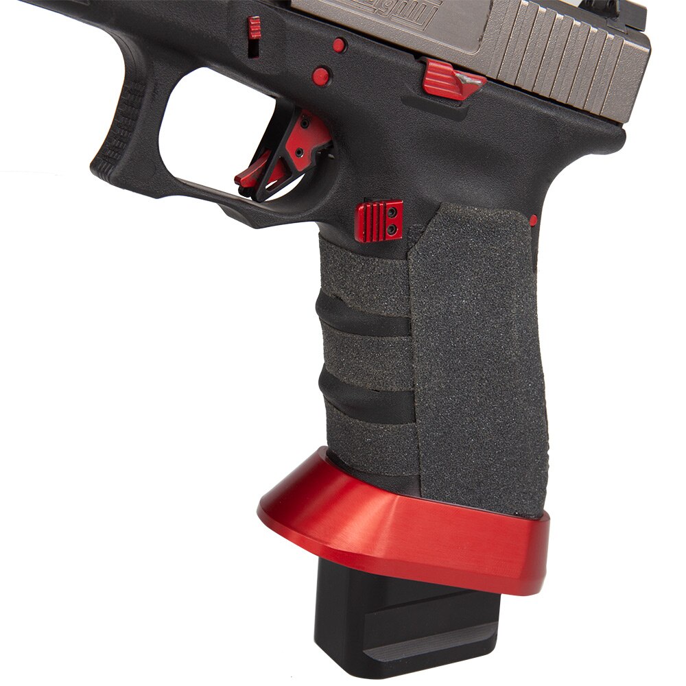 TWO 2 Magazine Mag Extensions 9mm Mag Base Plate For Glock 17 19 22 23 26 27 33