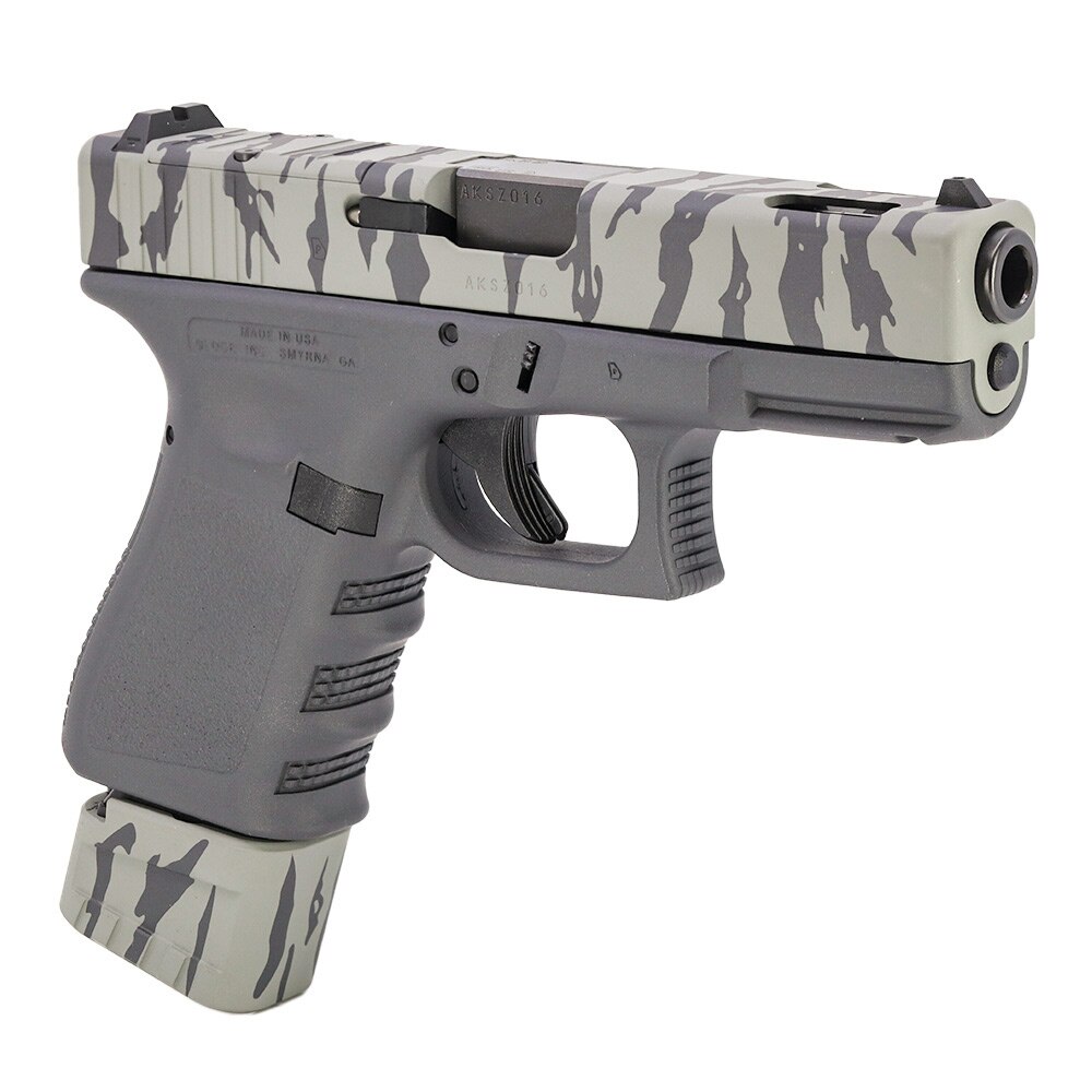 人気特価をすべて Glock Ported w/ 9mm Stripe Grey/Tiger Sniper Custom Gen3 19 トイガン