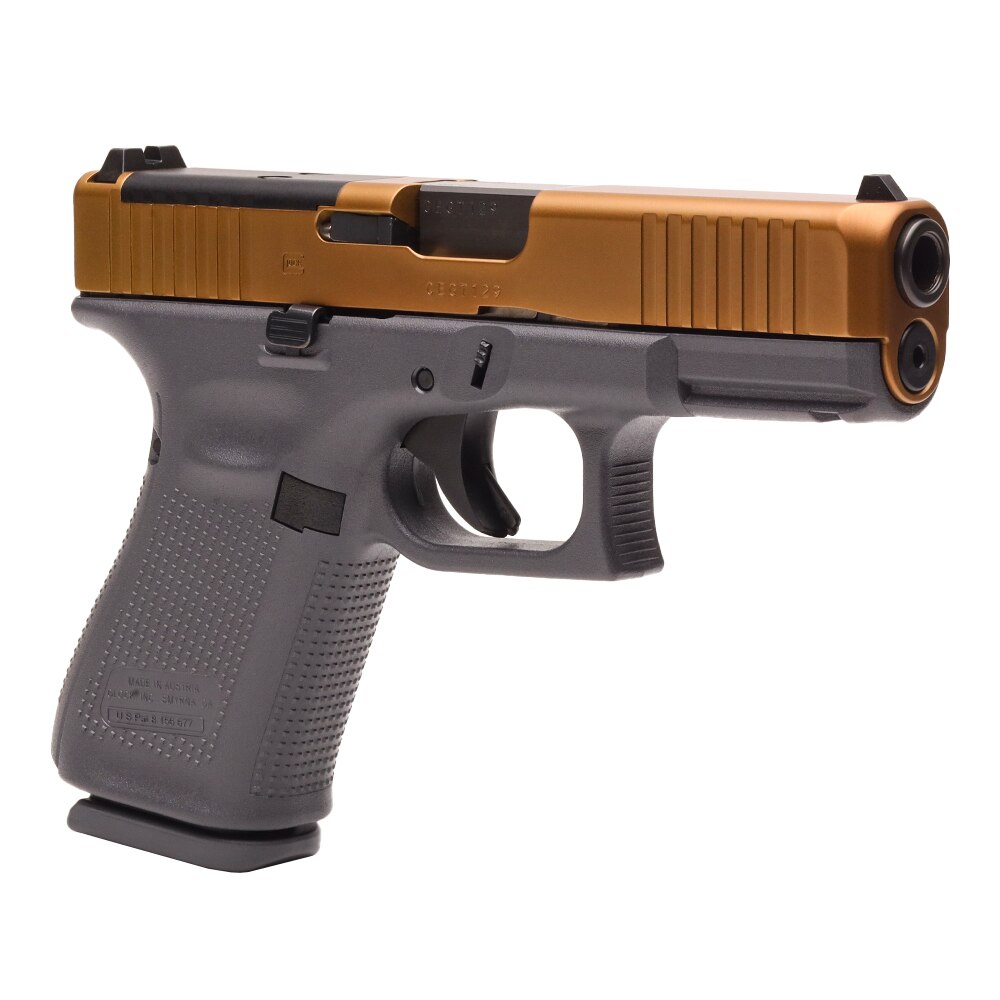 Glock 19 Gen5 MOS Gray w/ Copper PVD Refinished Slide
