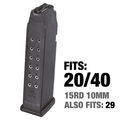 fits Glock 20 and 40, 15 rounds 10