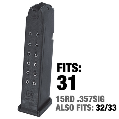 fits Glock 31 15 rounds .357