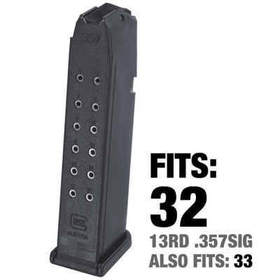 fits Glock 32 13 rounds .357