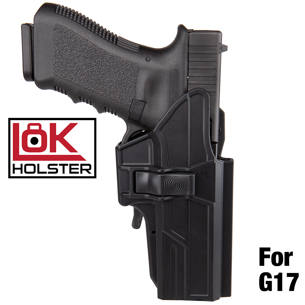 Ambidextrous Gun Belt Holster Pouch Fits Glock 19 23/ 26 27 w Rails Size 18 260B 