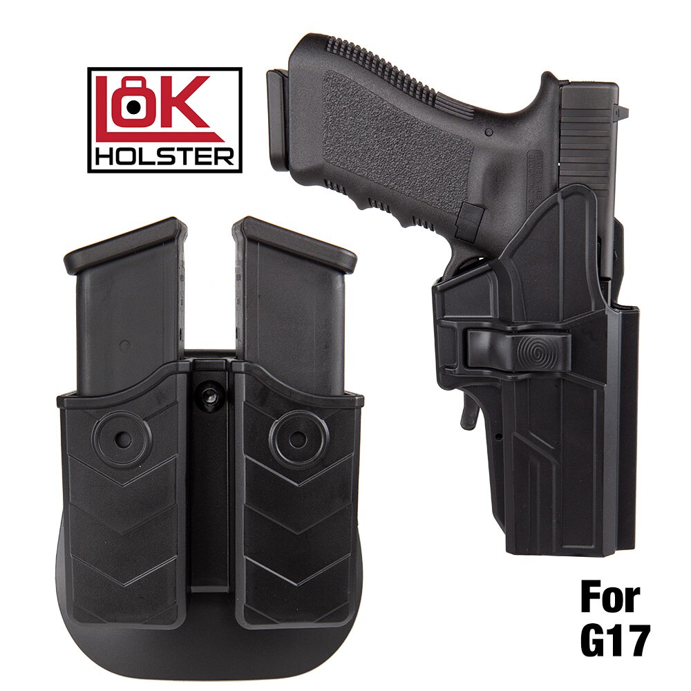 Gun holster For Glock 44 With Extra Magazine Pouch 