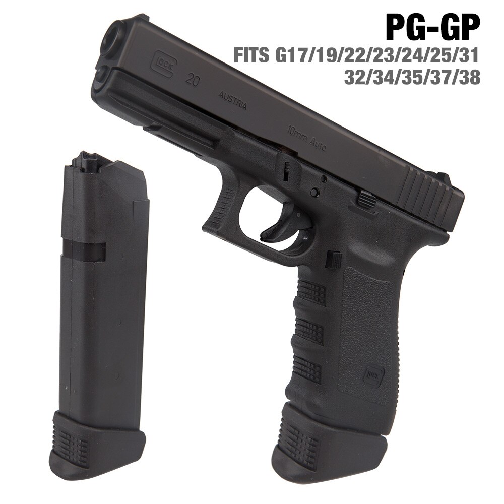 TWO 2 Magazine Mag Extensions 9mm Mag Base Plate For Glock 17 19 22 23 26 27 33