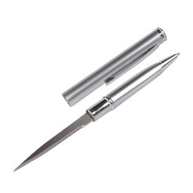 Silver Color Metal Knife Pen Multifunctional Outdoor Self-defense Ballpoint  Pen Creative Open Wrapping Tool Pen Letter Mail Package Opener